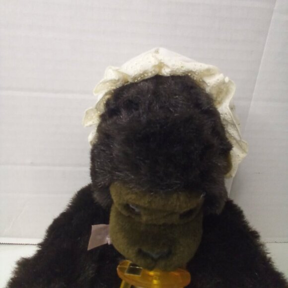 Dakin Gorilla Plush With Pacifier Vintage 1983 Stuffed Animal 8" - Picture 3 of 14